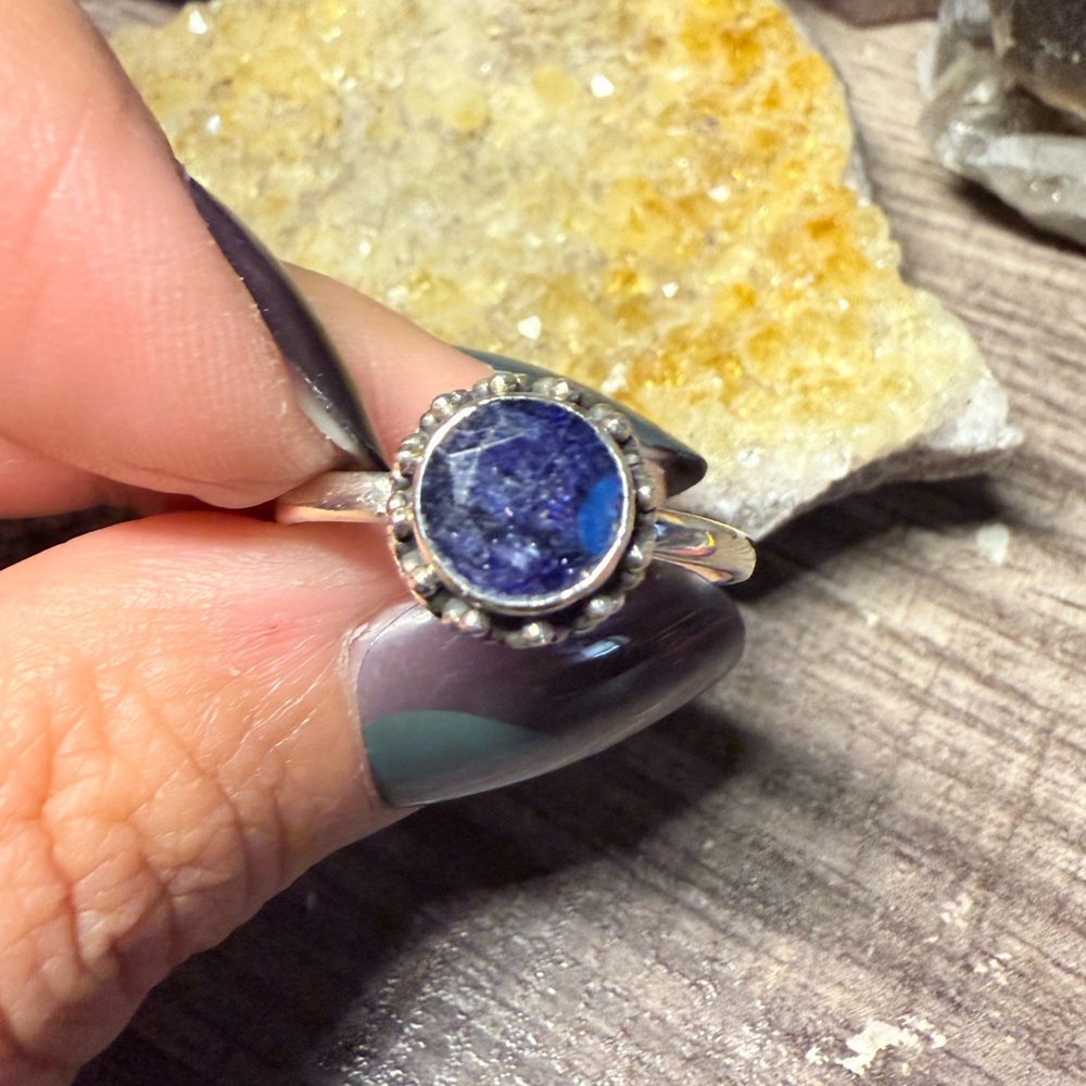 Sterling Silver Sapphire Ring